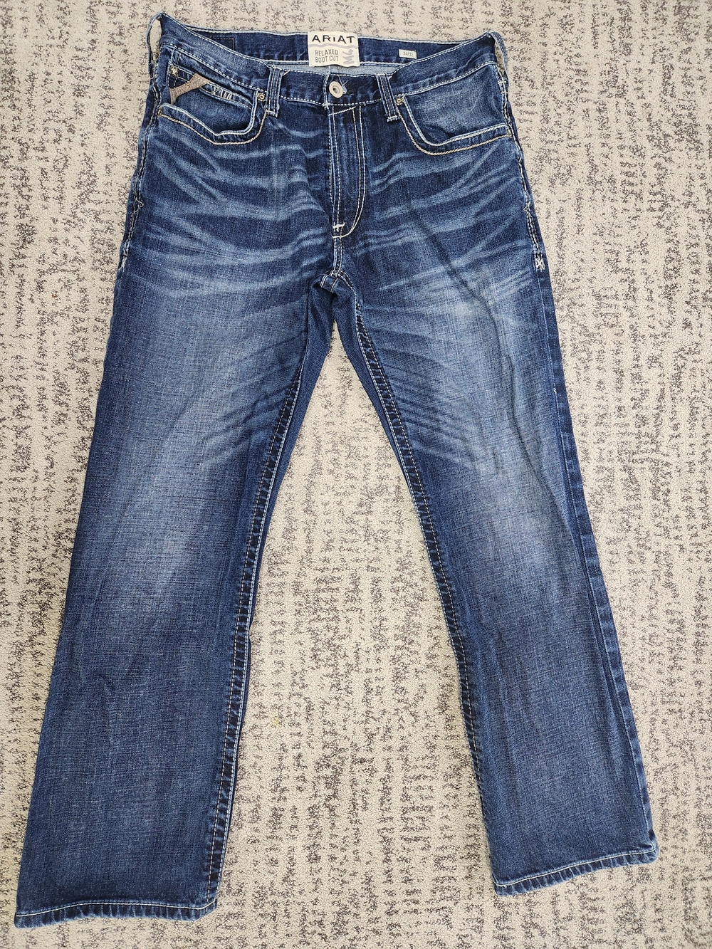 Ariat Men's Blue Straight Leg Jeans